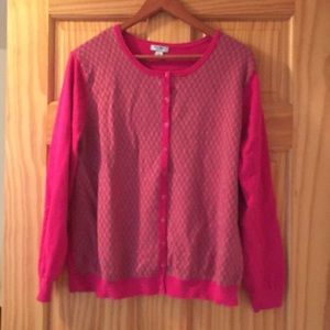 Vibrant Pink Printed Cardigan - Size XXL